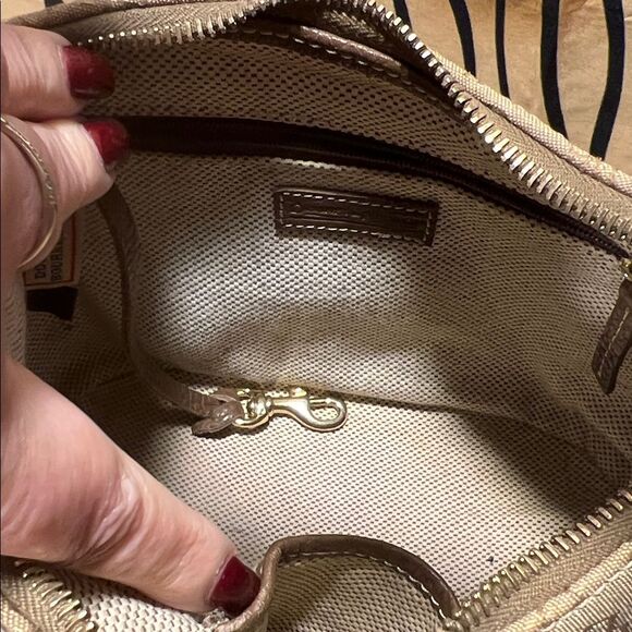 Dooney & Bourke Tan Mini Monogram Hobo Bag - Picture 8 of 14